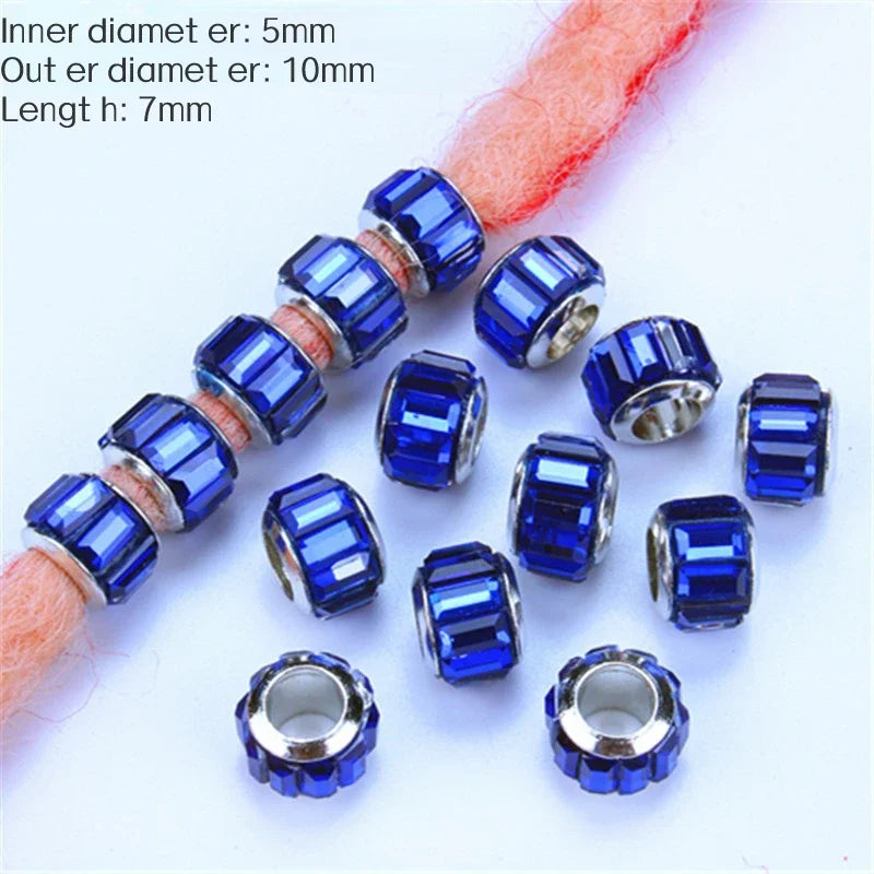 5pcs Hair Dreadlock Jewelry Hair Little Braids Decoration Beaded Bead Wig Headdress Hair Accessories Styling Tool Braiders Stuff Quake LQ684 9