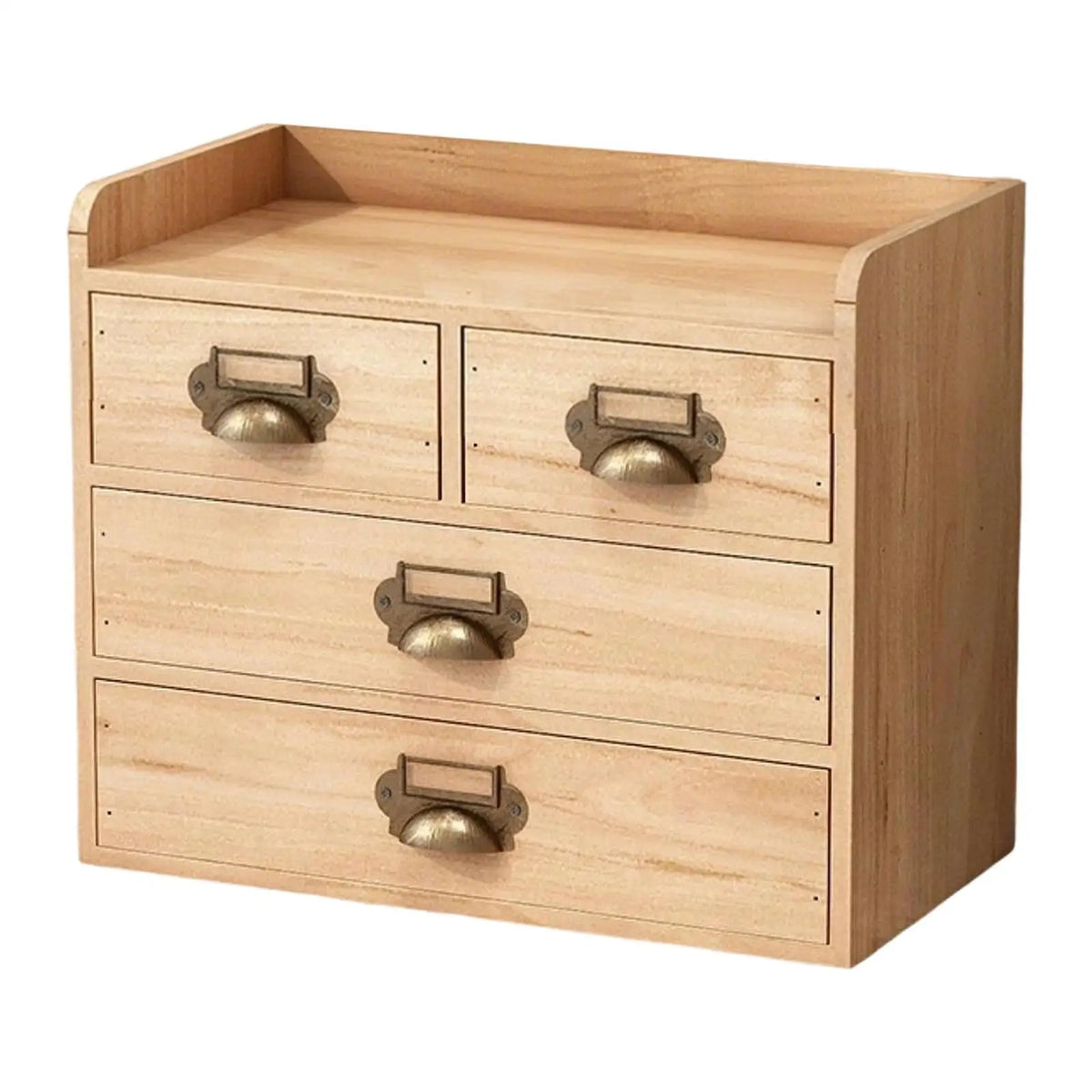 Desk Drawer Organizer Wooden Storage Box Farmhouse Home Decor Dresser Organization for Entryway Daily Use Toiletry Closet Quake LogColor