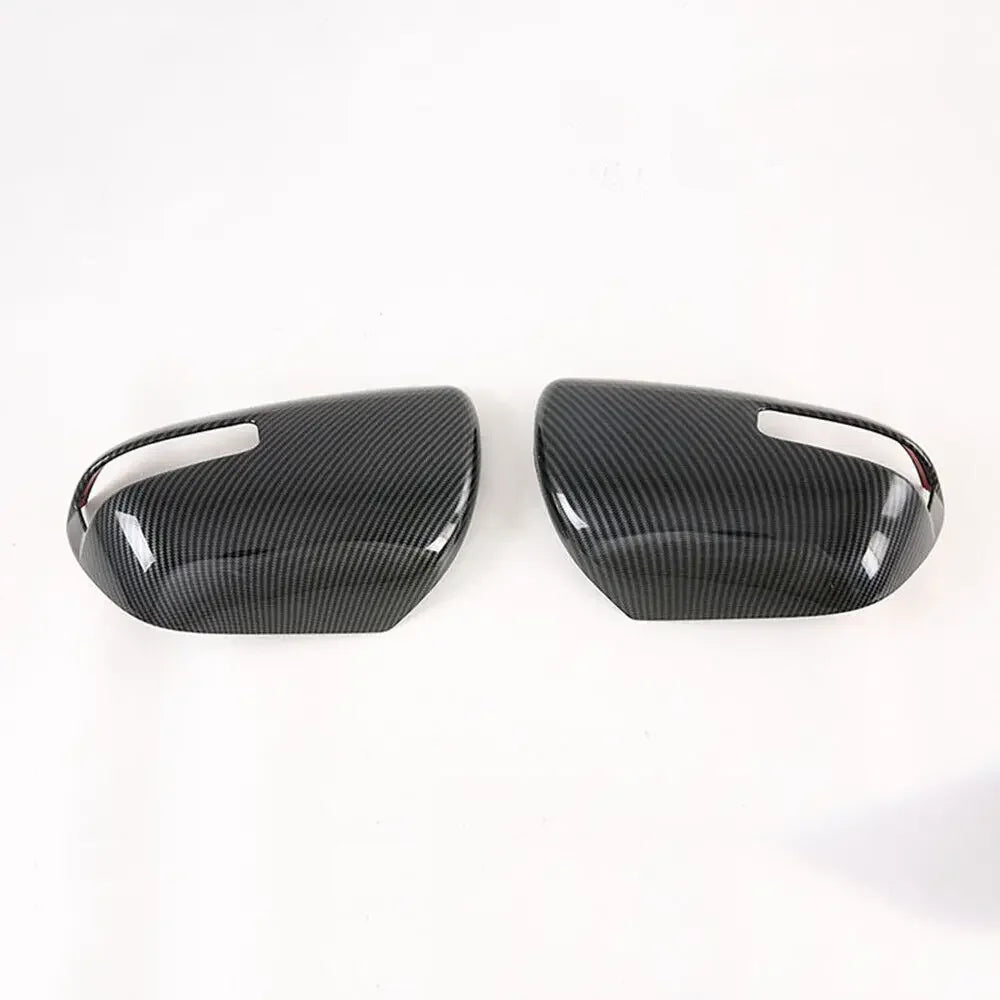 For Toyota Sienna 2011-2020 Car Sticker Rearview Side Mirror Cover Wing Cap Exterior Door Rear View Case Trim Carbon Fiber Look Quake