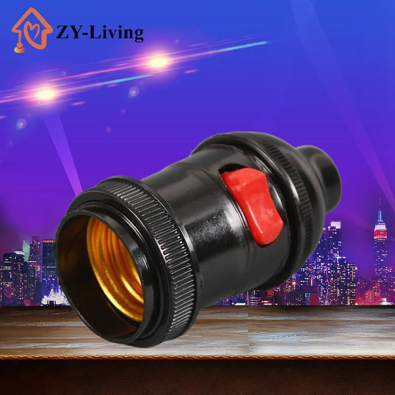 1pcs E27 Bakelite Plastic Lamp Holder Socket Lamp Holder Socket Base LED Terminal Bulb Types Vintage For Bedroom Office Quake