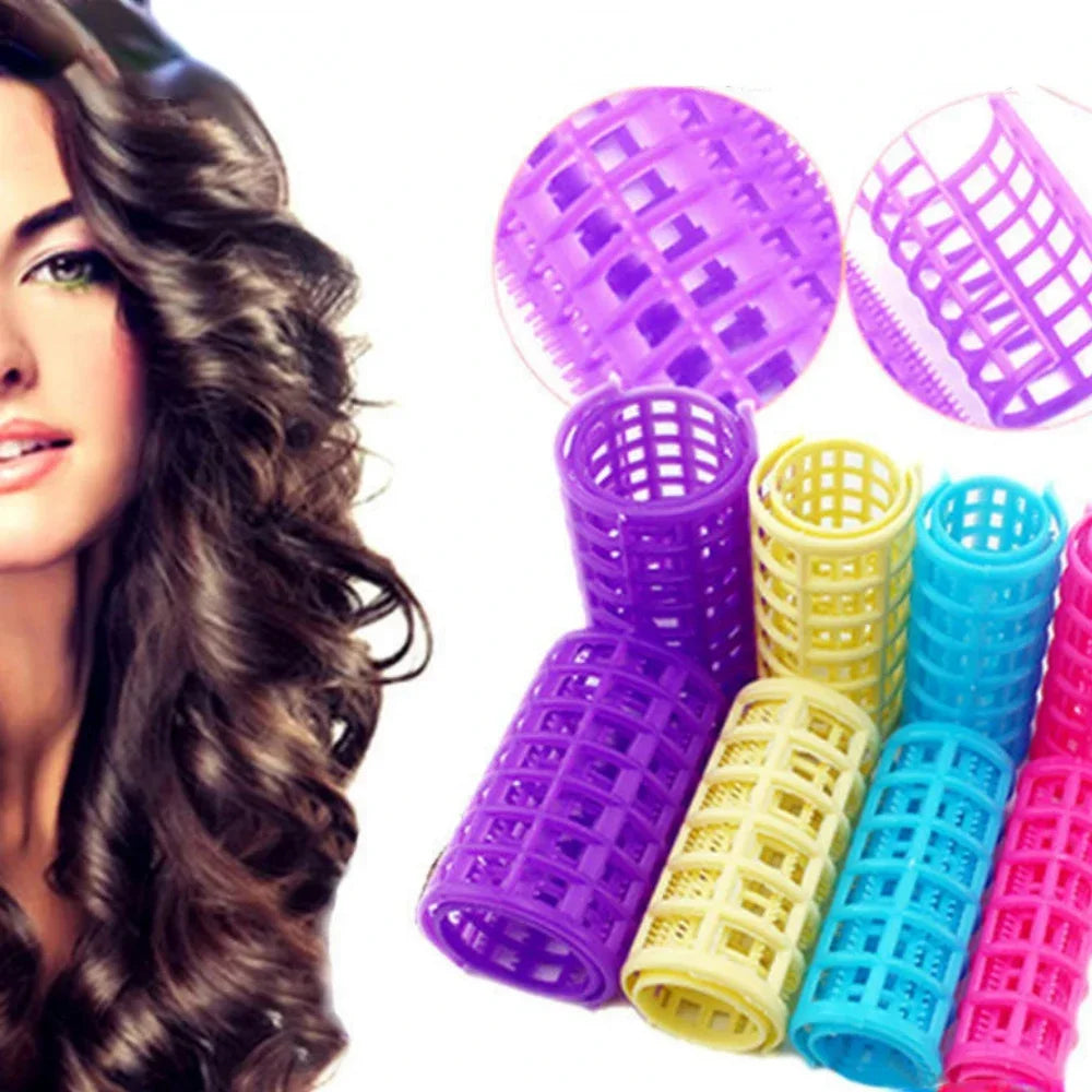 6-14pcs 5 Sizes Hairdressing Hair Curler Rollers Home Use DIY Magic Double Layer Styling Roller Roll Curler Hair Styling Tools Quake