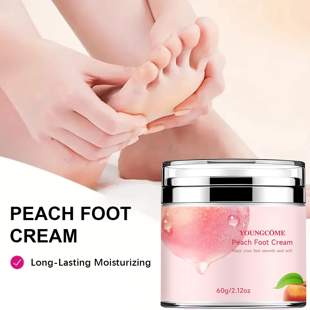 YOUNGCOME Anti-Aging Body Skin Moisturizing Removal Hand Care Mask Feet Peach Foot Cream Hand Foot Care Cream Moisturizing Quake