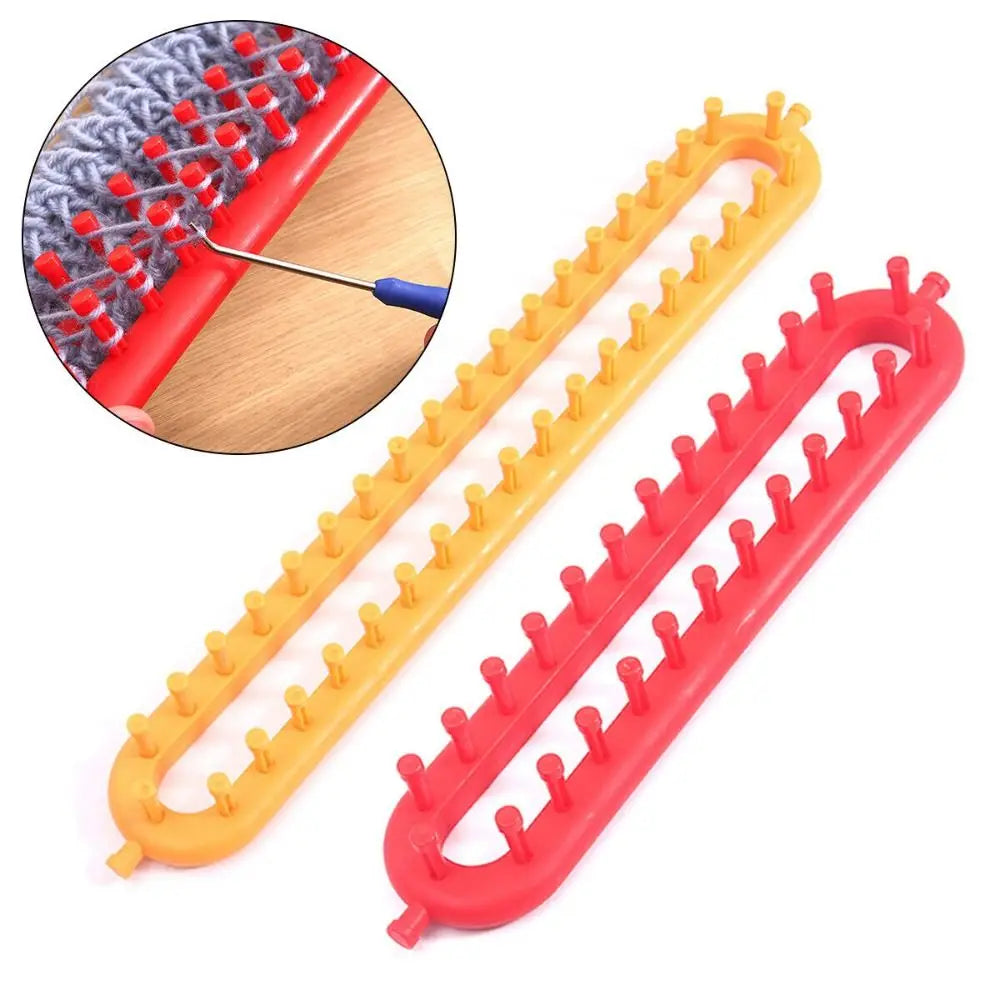 Gift Plastic Weaving Loom Knitting Kit DIY Handmade Craft DIY Machine Sewing Tools Rectangle Braiding Tool Women Quake