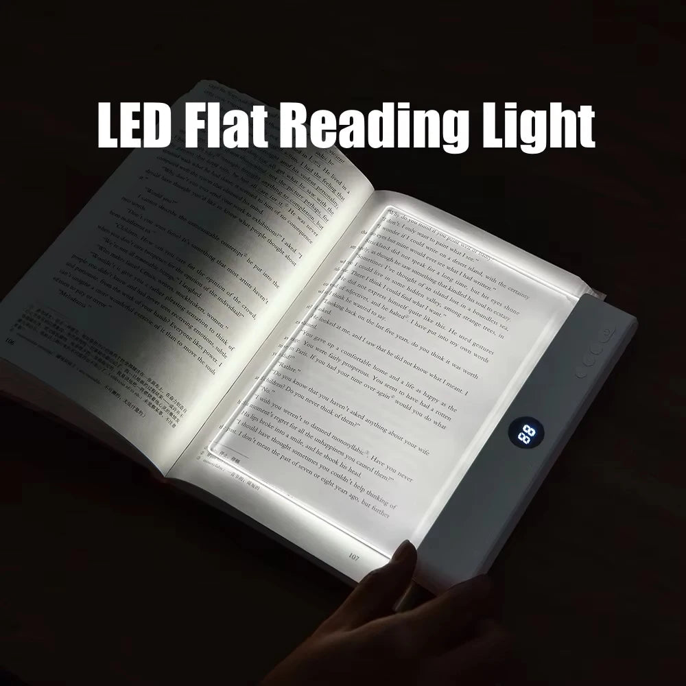 LED Flat Panel Night Vision Reading Light Eye Protection Reading Light Usb Charging Student Night Reading Lamp Book Lamp Indoor Quake