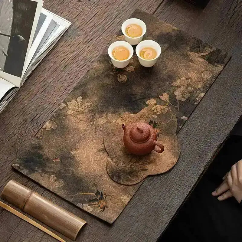 Gauze Double-sided Dry Tea Mat Teapot Mat Chinese Zen Table Flag Tablecloth Tea Mat Tea Ceremony Quake
