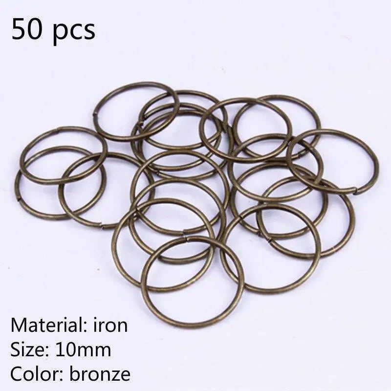 50 Pcs/set Opening Hair Ring Braid Bead Dreadlock Metal/Gold/Silver Clip Braid for African Braided Braids Decorative Accessories Quake