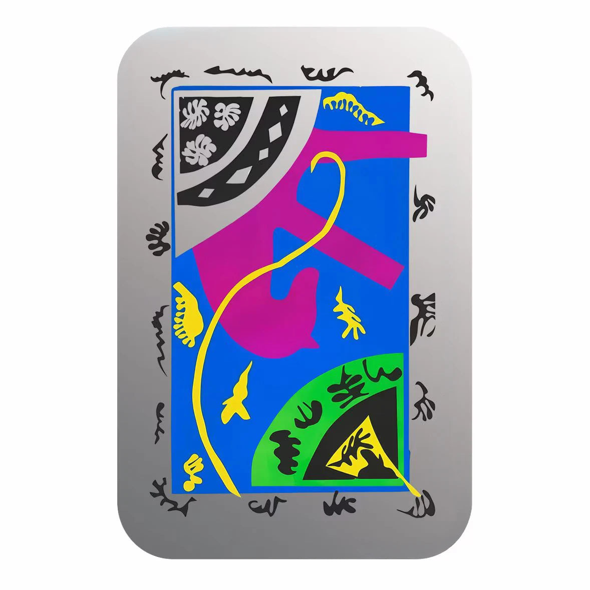 Art Illustration Heart Leaf Pattern Magnetic Phone Grip Card Holder Stand for IPhone 13 14 15 16 17 18 Pro Max Case Quake card holder stand 7
