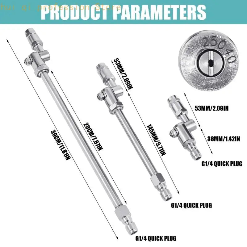 Pressure Washer Cleaning Attachment with Rotating Nozzle for Tight Spaces H8WE Quake