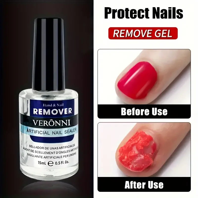 15ML Nail Gel Polish Fast Remover Gel Polish Soak Off UV LED Cleaner Function Gel Remove Manicure For Home Use or Nail Salons Quake