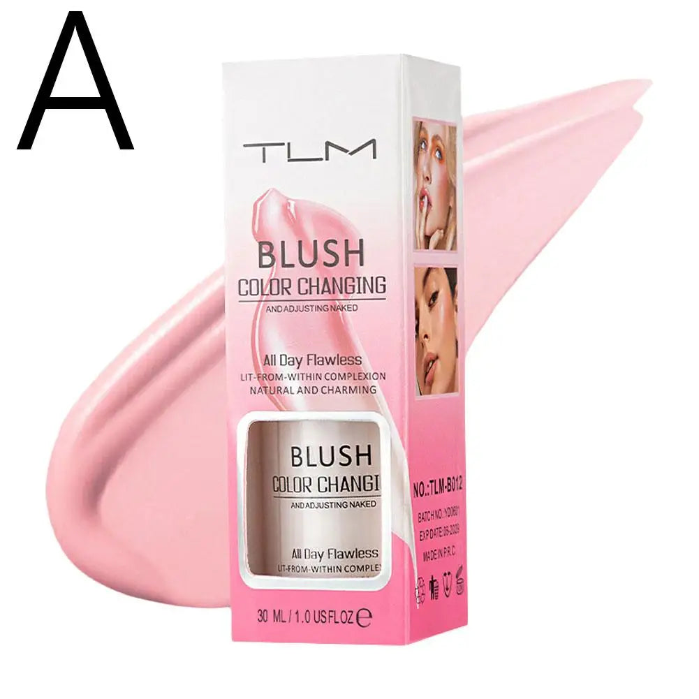 Warming Blush Liquid Foundation Temperature Color Changing Foundation, Naturally Blends Moisturizing Foundation Base Makeup 30ml Quake 01