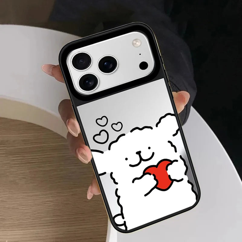 609077 Mirror Surface Magnetic Phone Case Cover for IPhone 13 14 15 16 17 18 Pro Max Case Quake