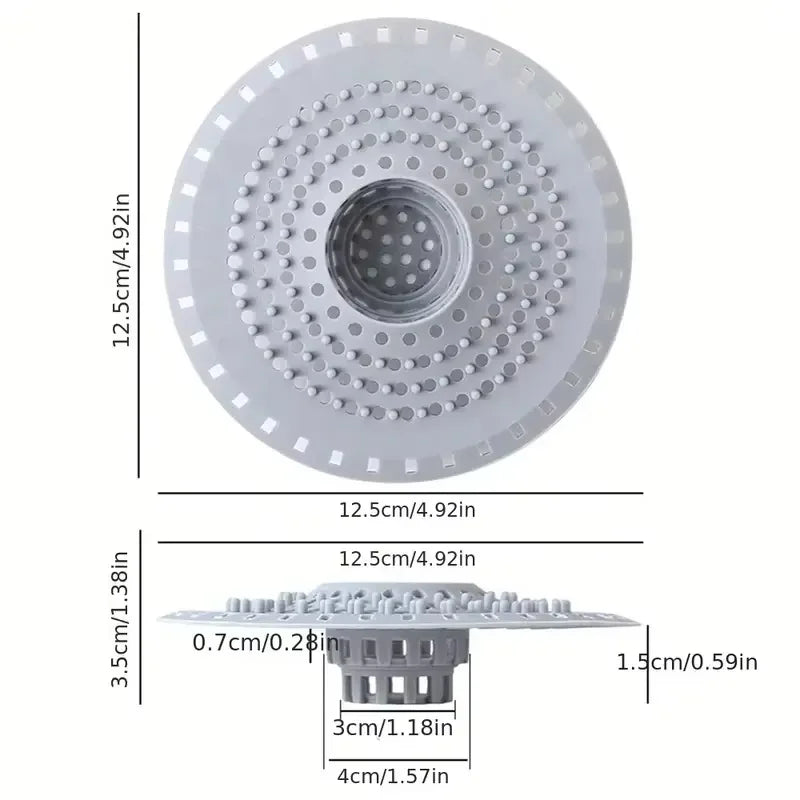2pcs Kitchen Sink Filter Bathroom Floor Filter Silicone Drain Strainer Sink Strainers Hair Catcher for Bathroom Accessories Quake