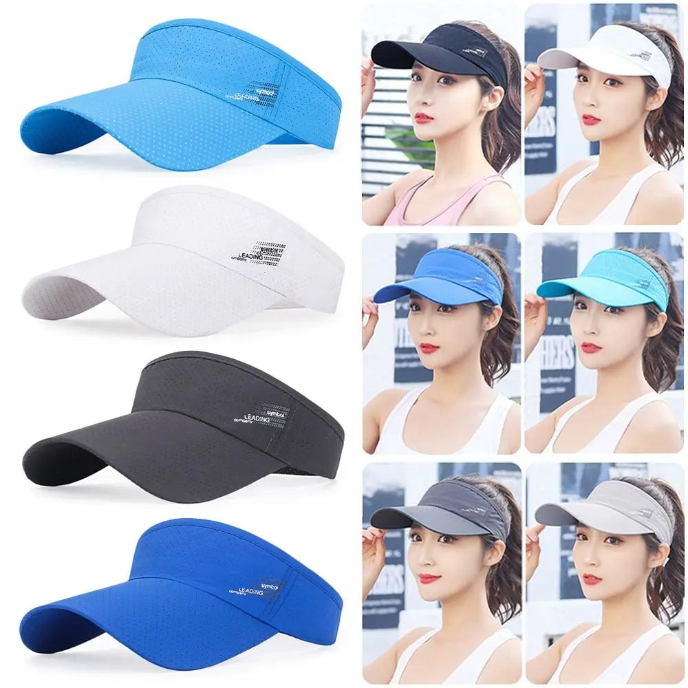 Summer Breathable Sun Hat Quick-drying Adjustable Baseball Cap Casual Top Empty Beach Hat Tennis Quake