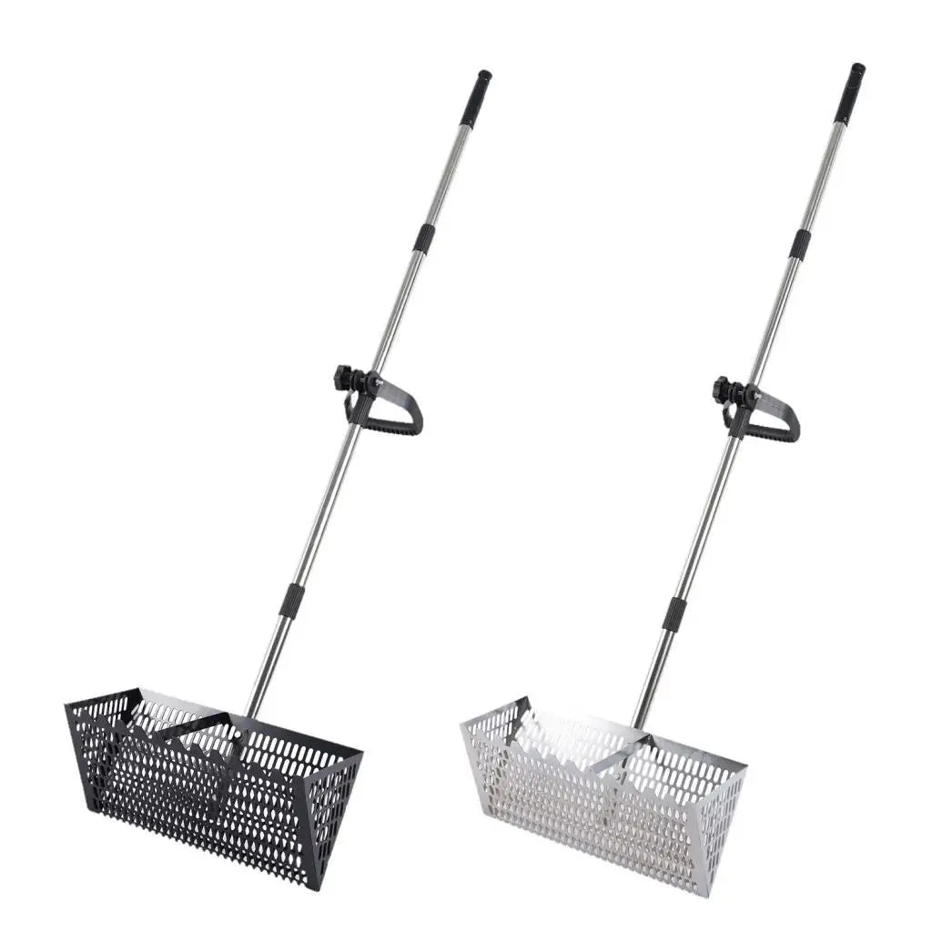 Detachable Sand Sifter Beach Rake Carbon Steel Lawn Sand Rake Sharp Tooth Sieve for Camping and Gardening Tasks Quake