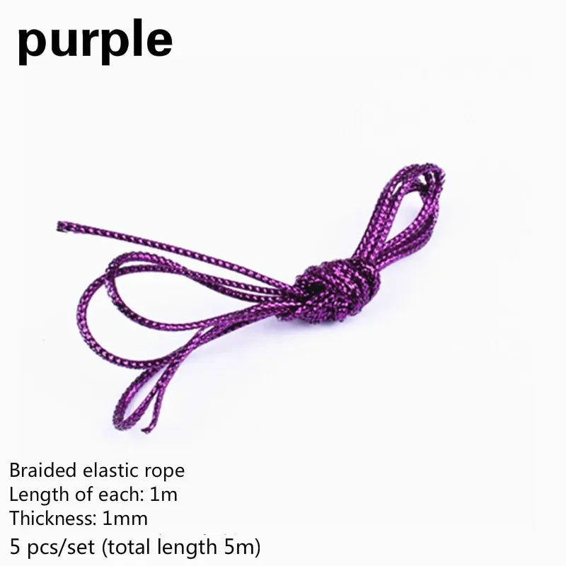 Thin Shimmer Stretechable Braiding Hair Strings African Braid Braided Quake 5 pcs NO.6