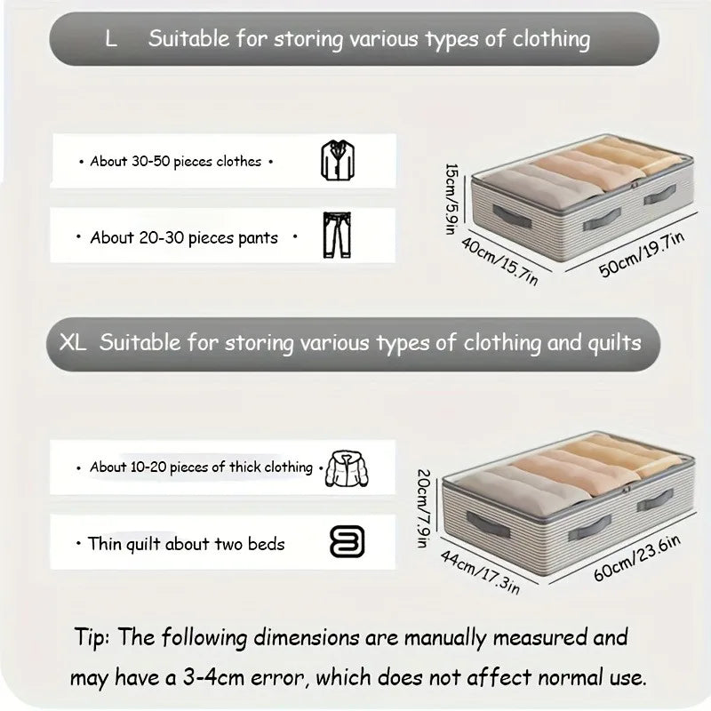 Multifunctional Bed Bottom Storage Bag Large Capacity Foldable Clothing Quilts Portable Storage Container Dust Cleaning Bedroom Quake