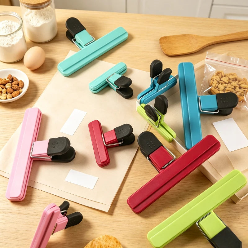 T Shape Food Sealing Clips Moisture Proof Snack Bag Clips Multifunctional Kitchen Plastic Bag Sealer for Chips Tea Food Storage Quake