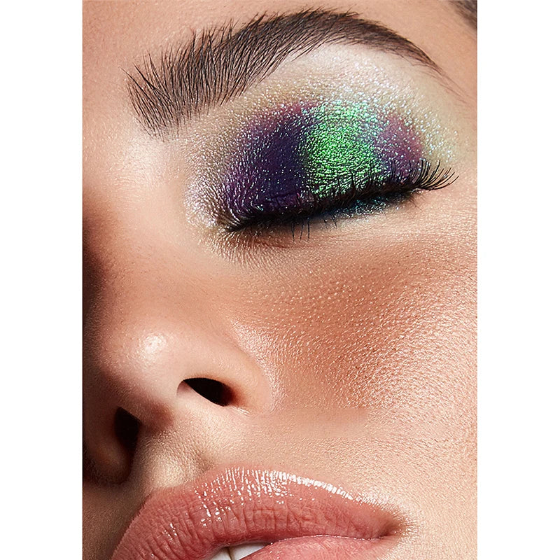 High-Pigmented MultiChrome Eyeshadow Powder MultiChrome Shifting Pigments Duochrome Chameleon Eyeshadow Infinite Chrome Powder Quake