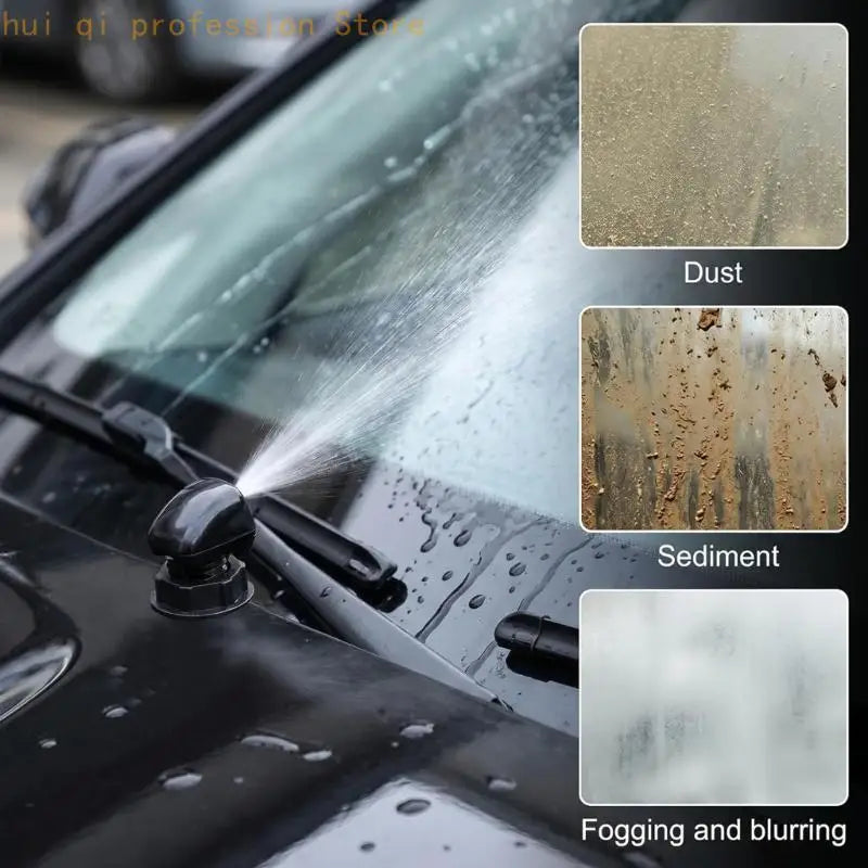 Car Windshield Washer Nozzle for Washer System Maintenance, Two-Outlet Adjustable Washer Nozzles with Hose Fittings and Install Quake CN