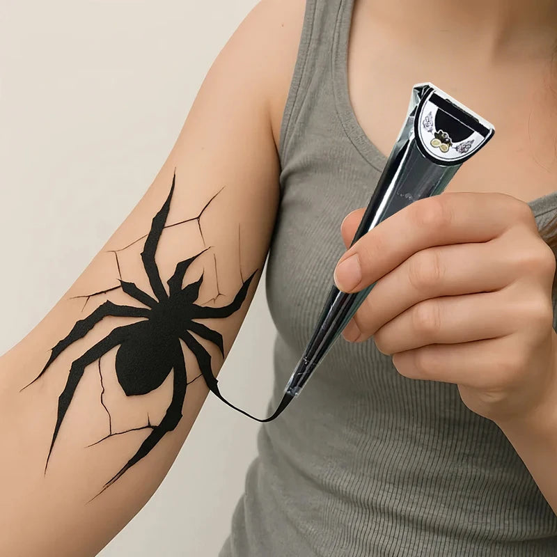 Temporary Cream Semi-Hand-Painted Cream Tattoo Cream Smear Tattoo Color Material India Painting Color DIY Tattoo Cone Body Art Quake