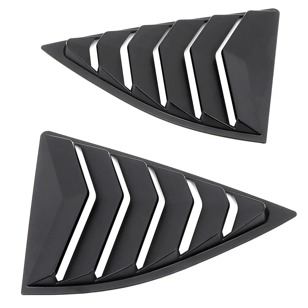 For Chevy Camaro 2009-2015 Car Rear Louver Window Side Shutter Cover Trim Sticker Vent Scoop ABS Carbon Fiber Black Accessories Quake