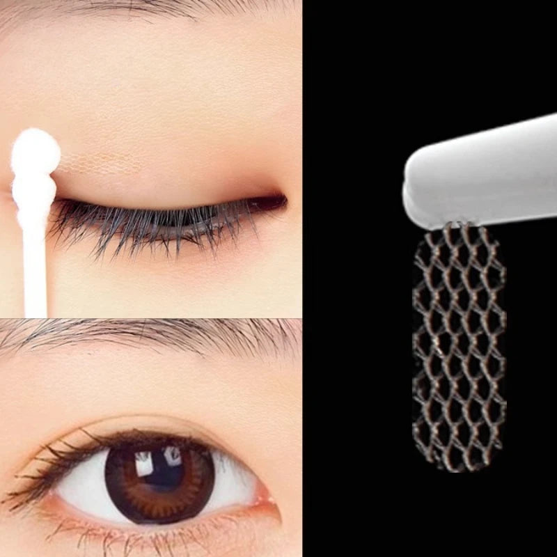 72-240pair Gauze Lace Mesh Olive-shaped Eyelid Paste-shaped Invisible Natural Double Fold Eyelid Shadow Tape Sticker Beauty Tool Quake