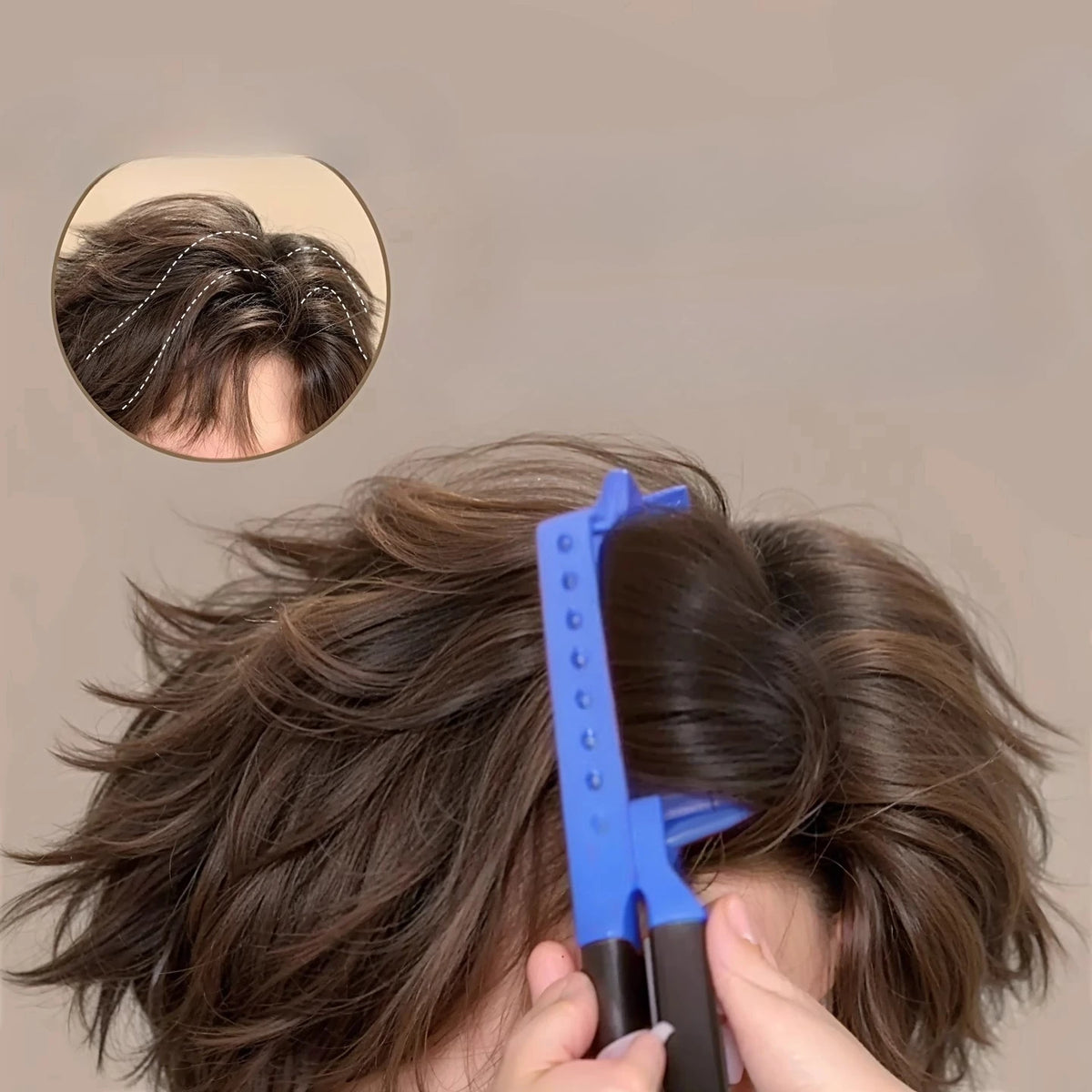 Plastic V-shaped Straight Hair Comb Salon Hair Straightener Quick Hair Styling Tools Portable Professional Hairdressing Comb Quake