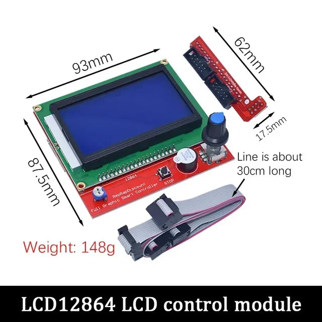 LCD 2004 12864 Control Panel Smart Controller Display Compatible with Ramps 1.4, 1.5, 1.6 for RepRap Mendel 3D Printer Quake LCD 12864