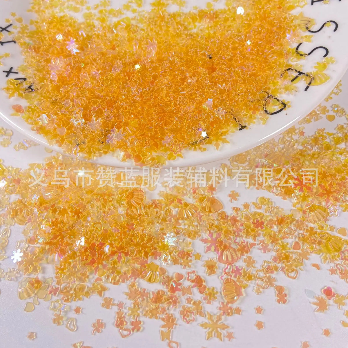 50g/500g Randomly mixed Glitter Confetti Tinfoil Sequins DIY New Year Home Wedding Birthday Throw Party Decoration Supplier Quake orange 500g