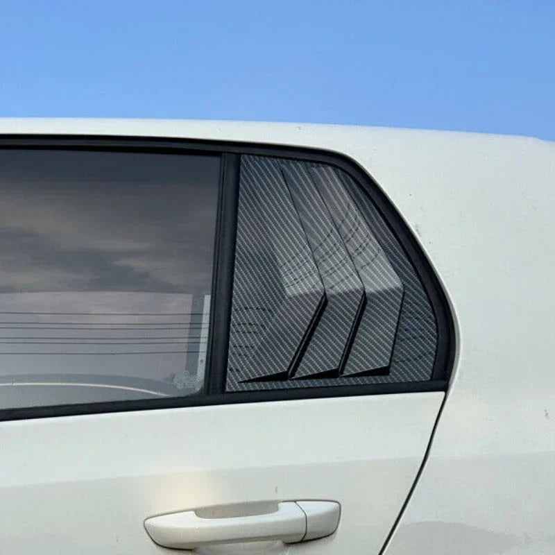 For VW Golf 6 MK6 2008 2009 2010 2011 2012 Car Rear Louver Window Side Shutter Cover Trim Sticker Vent Scoop ABS Carbon Fiber Quake