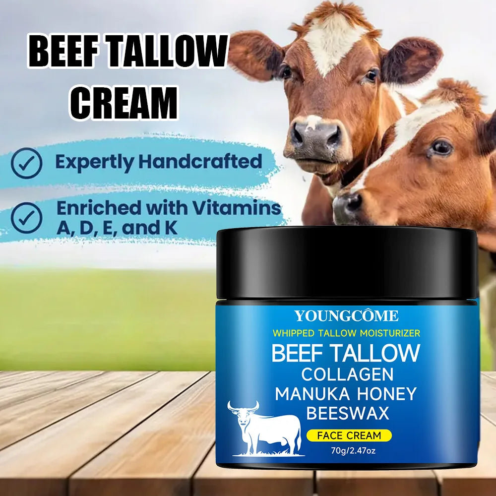 Tallow Face Cream Raw Honayolive Oil Anti Aging Face Cream Wrinkle Remover Collagenr Smooth Wrinkle Moisturizing Firming Quake