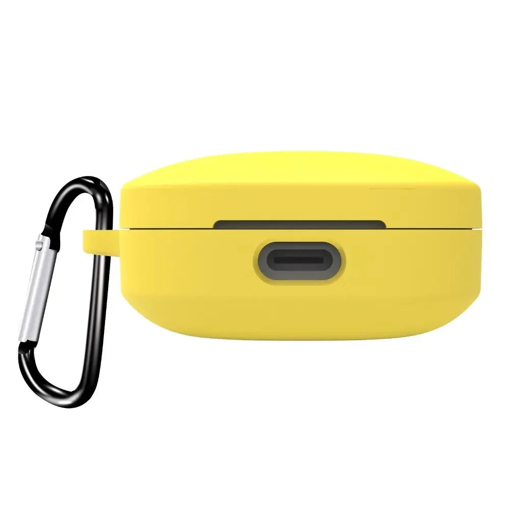 Soft Silicone Protective Case Protector Shockproof Cover Headphone Accessories With Hook Housing Shell for Redmi Buds 6 Active Quake Yellow