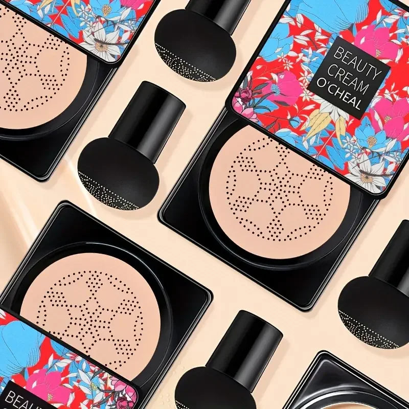 Mushroom Head Air Sponge BB Cream Foundation,Full Coverage, Long-lasting Moisturizing,Concealer Base Makeup,Natural Nude makeup Quake