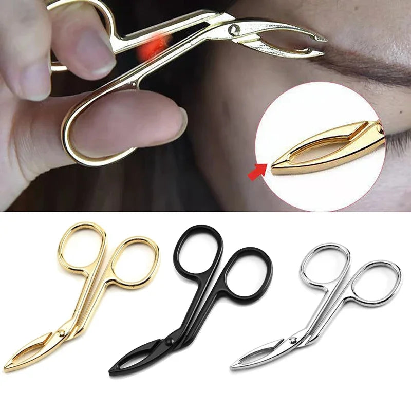 New Straight Pointed Elbow Eyebrow Pliers Clip Scissors Tweezers Professional Hairs Puller Eyebrow Plucking Makeup Beauty Tools Quake
