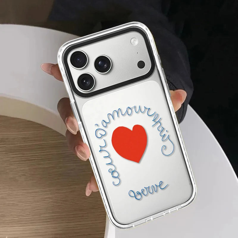 608246 White Border Magnetic Phone Case Cover for IPhone 14 15 16 17 18 Pro Max Case Quake