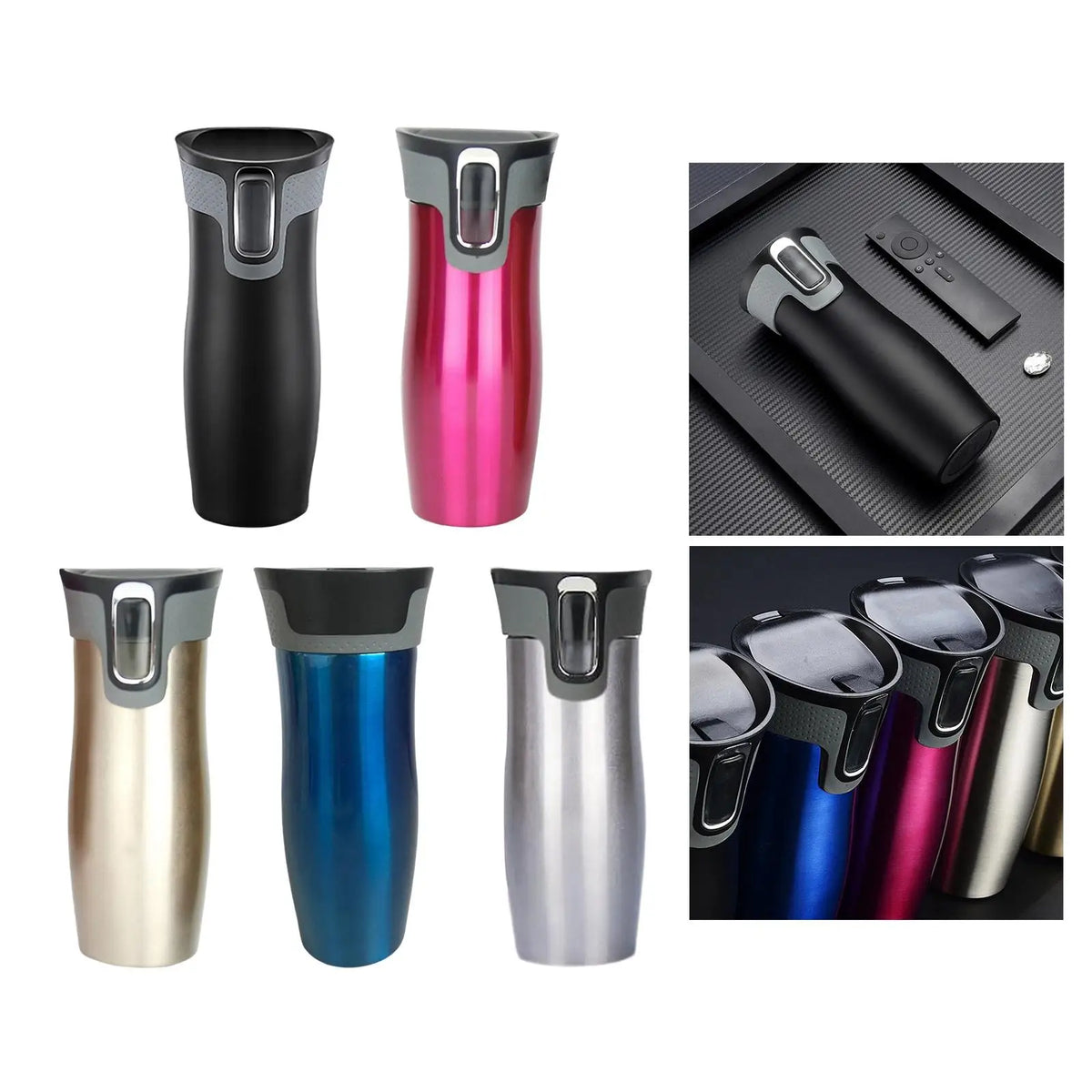 420ml Travel Mug Thermoses Double Walled Drinks Flasks Preservation Vacuum Insulated Tumbler Coffee for Business Car Quake