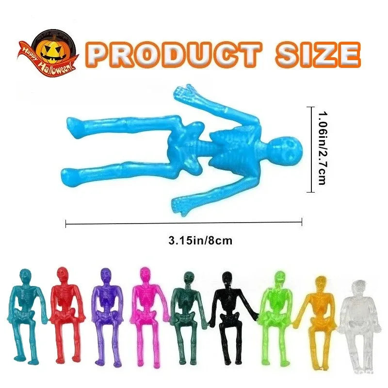 Pet Interactive Stretchy Skeleton Toys - Assorted Color Durable Skeleton Toys for Dog Cat Play, Bite - Resistant Pet Supplies Quake