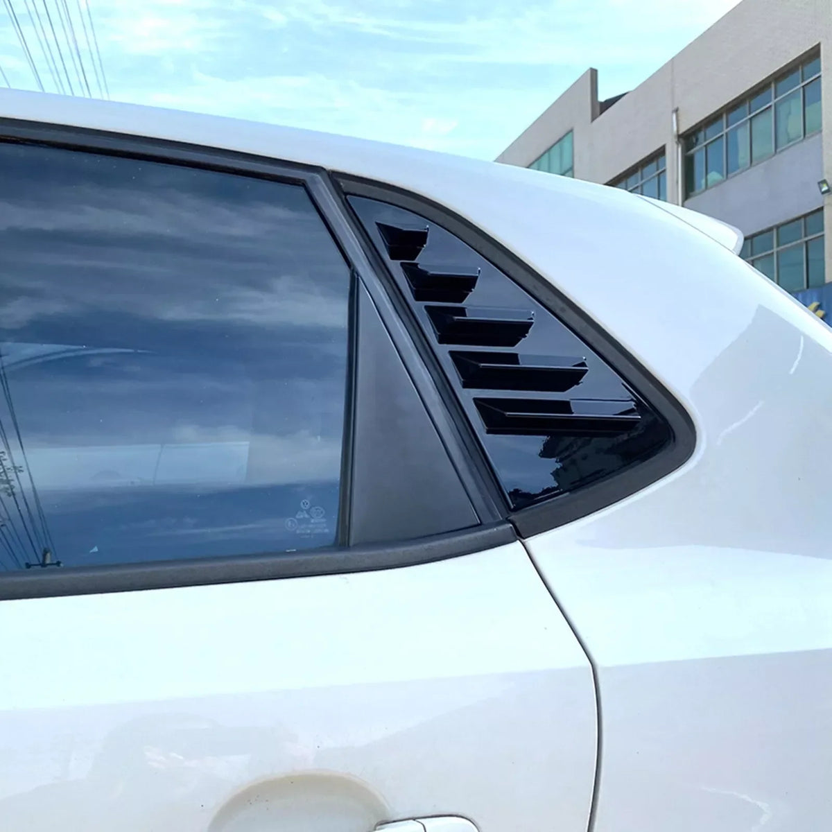 For Volkswagen VW Polo MK5 6R 6C 2011- 2017 Car Rear Louver Window Side Shutter Cover Trim Sticker Vent Scoop ABS Carbon Fiber Quake