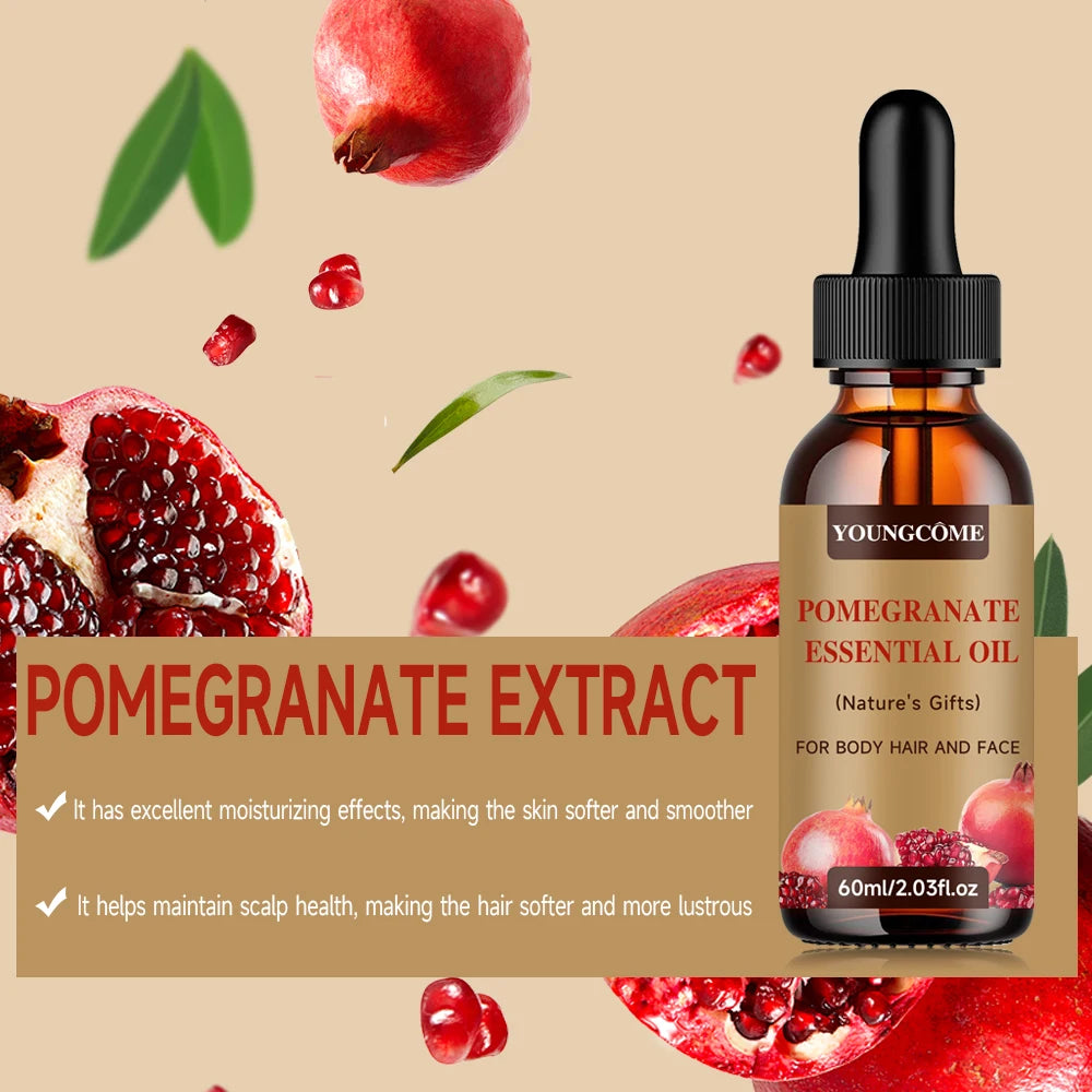 100% Organic Pomegranate Essential Oil with Biotin – Repairing Nourishing Hair Strengthens, Hydrates & Revitalizes Damaged Hair Quake