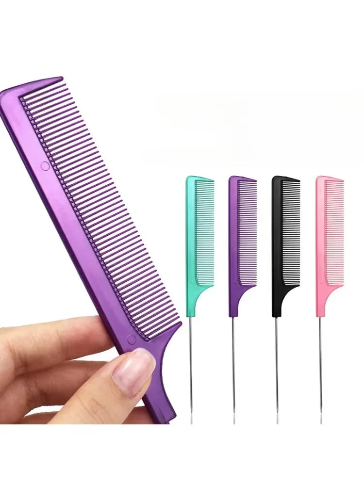 Makeup Disc Hair Professional Fluffy Hair Comb Household Salon Highlight Dye Steel Needle Pointed Tail Comb Quake