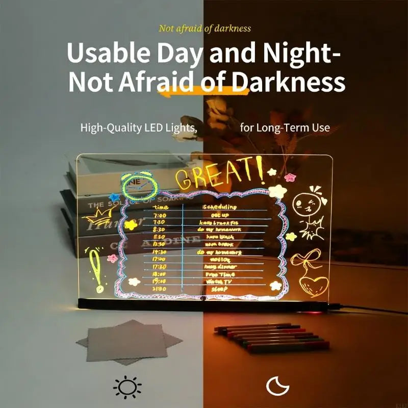 Kids Brighten Drafting Table Highlighting 7 Dynamic Dyes USB Electrical Supply for Sketching Room Deck Creative Eight K1KF Quake