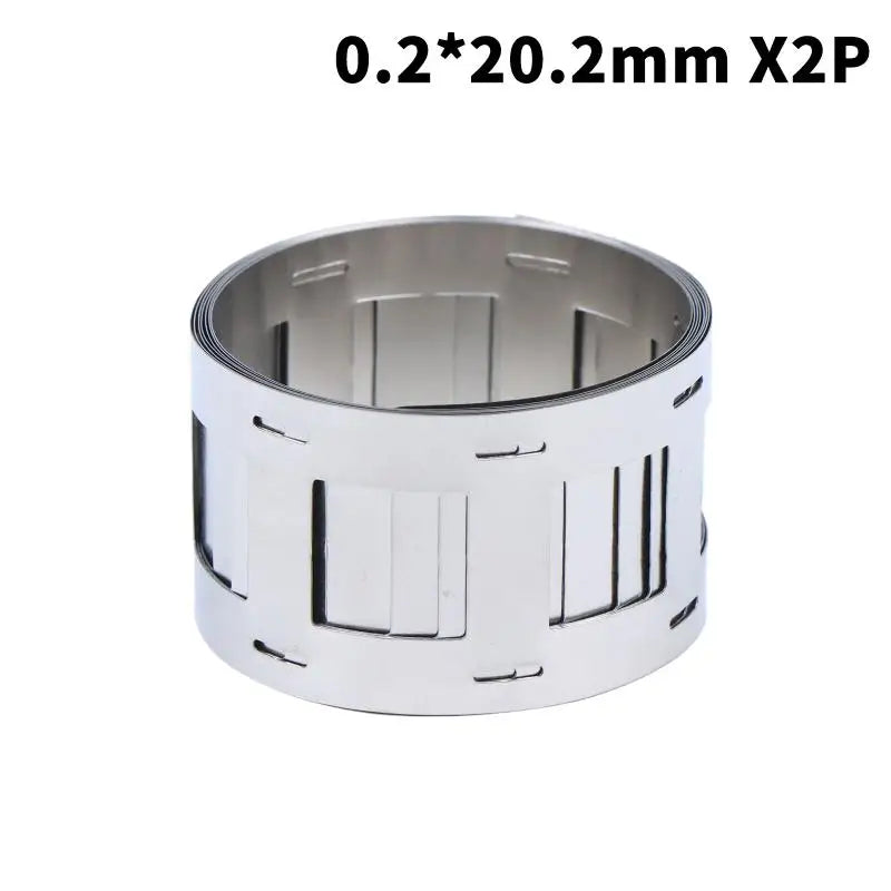 1 Roll Lithium Battery Nickel Strips 1Meter 0.15*20.2mm 2P Nickel Plated Steel Strip For 18650 Battery Pack Spot Welding Quake 0.2x20.2mm 2P