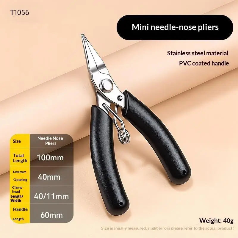 1Pcs Mini Needle Nose Curved Nose Pliers Stainless Steel Hand Pliers For DIY Bracelet Jewelry Making Tool Quake A1