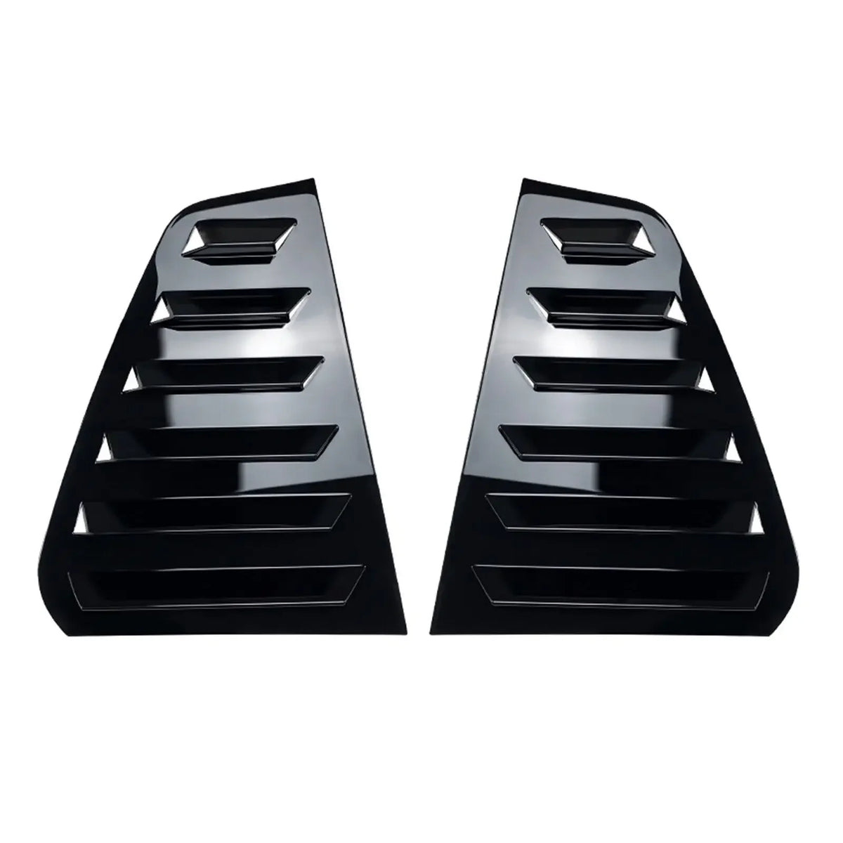 For VW Golf MK7 MK7.5 2013-2019 Car Rear Louver Window Side Shutter Cover Trim Sticker Vent Scoop ABS Carbon Fiber Black Auto Quake Gloss Black