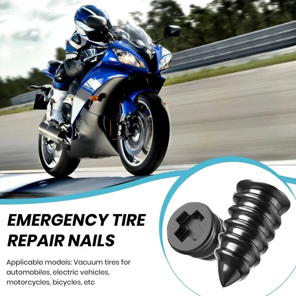40/50/60Pcs Tire Repair Rubber Nails Kit Screw-in Tire Repair Nails Car Motorcycle Truck Vacuum Tires Puncture Repair Screws Quake