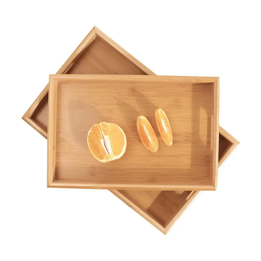 New Rectangular Storage Tray household Solid Wood Tea Tray Bamboo Water Cup Plate Home Living Room Quake