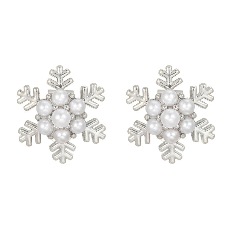 Snowflake Clip-On Charm for Freeclip 1/2 Earbud, Decorative Ear Clip for Daily Commute and Outings 2Pieces K1KF Quake silver pearl CN