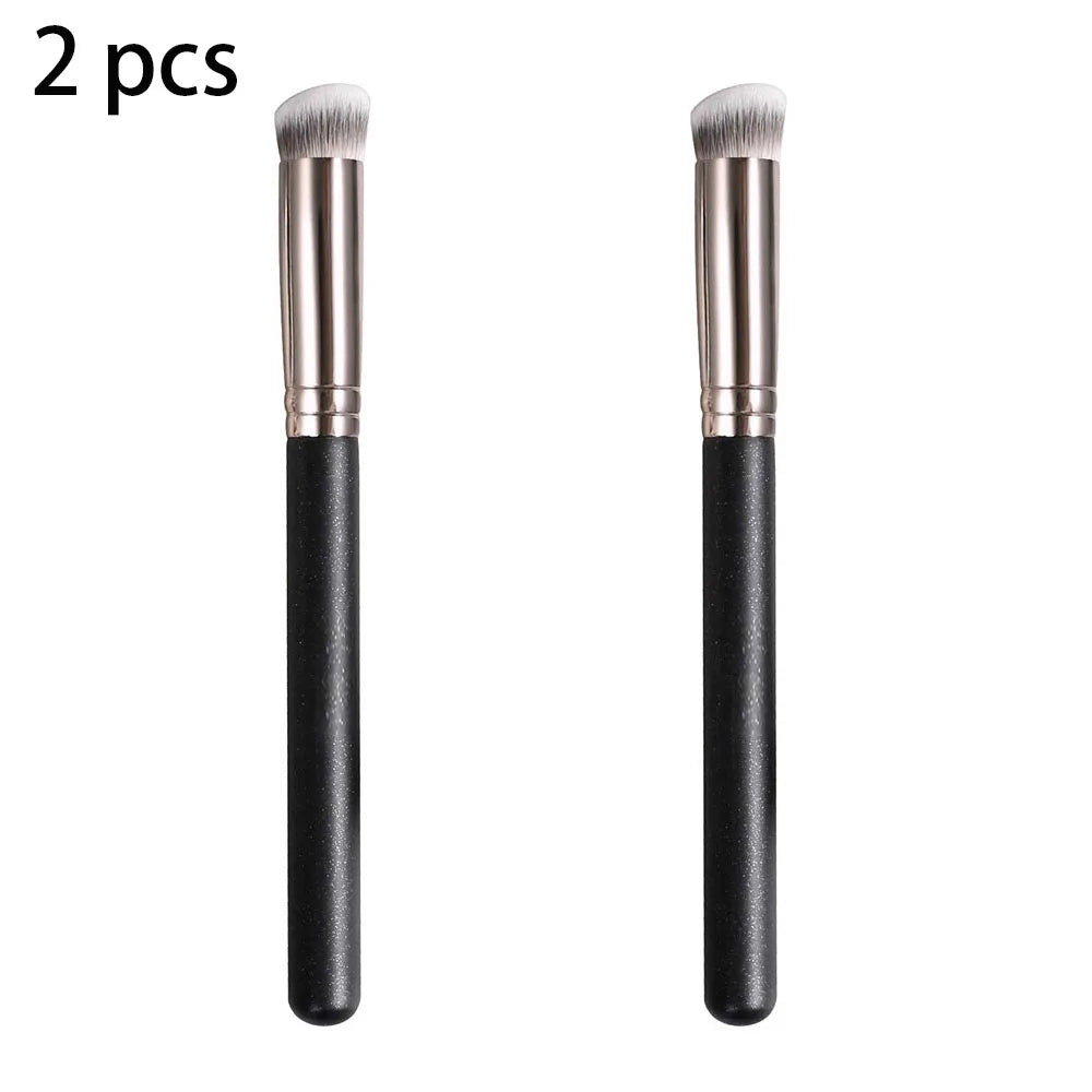 Makeup Brush Set, Professional Foundation Brush And Concealer Brushes, Dense Bristles, 100% Vegan Quake 2 PCS