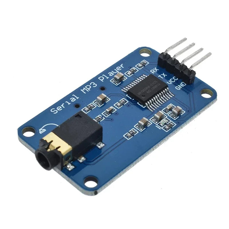 Music Player Module YX5300 UART TTL Serial Control MP3 Support MP3 / WAV Micro SD /SDHC Card For Arduino/AVR/ARM/PIC 3.2-5.2V DC Quake Default Title