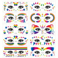 10pcs Diversity in Love and Identity Pride Rainbow Face Tattoo Waterproof,Butterfly&Heart Designs For Pride Parade&Celebrations Quake 10pcs Tattoo